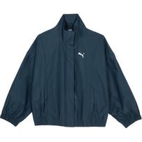 PUMA Solid Color Zip-Up Stand Collar Long-Sleeve Jacket Women's Midnight Blue XL