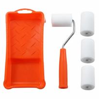 2Inch Paint Roller Set Smooth Multifunctional Foam Roller Brush Kit DIY Replacement Wall Painting Tools for Household oranžinė