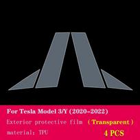 TPU For Tesla Model 3/Y 2020-2022 Window Center Pillar Protective Film Anti-scratch Cover Car Protector Exterior Accessories
