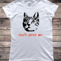 Dont Grab My Pussy Cat Feminist T-Shirt S įvairiaspalvis