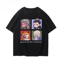 Black Myth WuKong T-shirt Gamer Cotton Crewneck Unique Harajuku Hot Sale Fashion Funny Short Sleeve Printed Goth Y2k Clothes S įvairiaspalvis