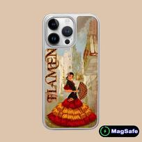 Spain Flamenco Mobile Phone Case for iPhone 17 16 15 14 13 12 11 Air Pro Max Plus Magsafe Silver Plating Colorful Cover Luxury iPhone 11