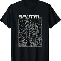 Brutal Brutalist Architecture Mid Century Architects T shirt size S 5XL S įvairiaspalvis