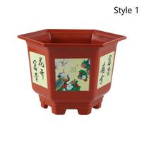 Practical Plastic Flower Pot Resin Thickened Potted Bonsai Garden Supplies Large-diameter Water Planting Pots