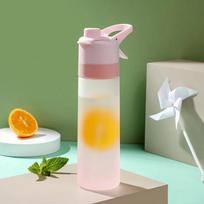 650 ml purškiamas vandens butelis Nešiojamas lauko sportinis vandens butelis mergaitėms treniruoklių salė, treniruoklių salė, gėrimai, gėrimai, žygiai, jodinėjimas, vandens butelis 650ml rožinė