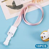 10Pcs Transparent ID Card Holder with Lanyard Waterproof Plastic Name Tag Badge Cover for Student Bus Card Office Access Pass