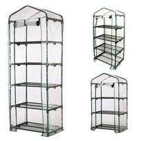 Greenhouse Cover Outdoor Grow Tent Grow Bag Grow House PVC Cover Plastic Garden Green House Gardening Windows (no Iron Shelf) high 126cm