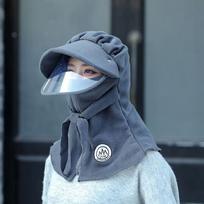 Fashion Wide Brim Balaclava Hat Windproof with Mask Scarf Pullover Hats Breathable Cold Proof Ear Protection Cap Winter pilka