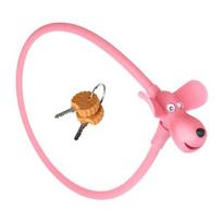Bike Lock with Keys Cute Silicone Covered Cable Lock Anti-Theft Biscuit Dog Bicycle Lock