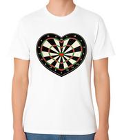 I Love Darts T-Shirt Heart Dartboard Love Design Darts Player Gift Unisex Tee S įvairiaspalvis
