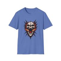 Unisex Softstyle T-Shirt Screaming Skull Rage Explosion S įvairiaspalvis