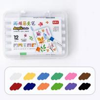 Waterproof 12/24/36/48/60 Colors Acrylic Marker Painting Graffiti Art Painting Markers Pens DIY Crafts Drawing