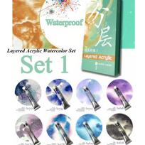 8ml 8-color Acrylic Watercolor Paint Set Art Students Art Class Painting Creation Graffiti Coloring 8-color Watercolor Paint Set 8 colors
