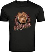 Pit Brown Pitbull Dog Head Graphic T-Shirt S įvairiaspalvis