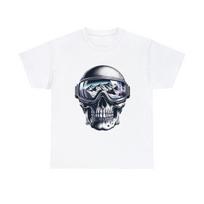 Unisex Adult T Shirt Retro Look Skull Snowboarding Goggles Ski Aspen Colorado S įvairiaspalvis