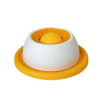Anti-spill Dog Lick Plastic Non Tip Design Yogurt Licking Plate Self-Soothing Bite Resistant Pet Snack Bowl Cat Feeding geltona