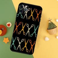Hairdresser Barber Scissors Funda For iPhone 11 12 13 14 16 15 Pro Max Mini XS Max X XR SE2 7 8 14 16 15 Plus Phone Case For iPhone 15 Pro