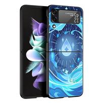 Genshin Impact Phone Case for Samsung Galaxy Z Flip 3 4 5 6 Folding Black Shell For Samsung Z Flip4 Flip5 PC Hard Cover Galaxy Z Flip
