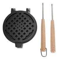 Aluminum Alloy Nonstick Waffle Maker Non Stick Coating Sandwich Maker  Camping Indoor Outdoor juoda