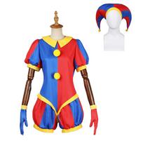Jumpsuit One Piece Costume Suit Bodysuit Outfit Cosplay Uniform Fancy Dress Party Wear L raudona