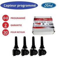4x TPMS Sensors Ford 433 MHz Pre-programmed - Wheel Valves for Mondeo Mk5, Focus Mk3, C‑Max, Kuga, Ecosport