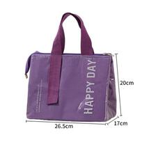 Insulated Lunch Bag Pu Waterproof  Insulation Bento Pack Aluminum Foil Camping Picnic Insulated Bag Bento Lunch Handbag