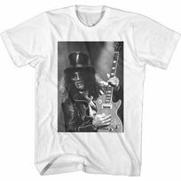 Slash Guns N Roses Men T-Shirt Portrait New White Cotton Music Guitarist Tee  Unisex T-Shirt S įvairiaspalvis