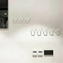 Organisateur d'entrée moderne 1 pièce-crochets en fer robustes, porte-manteau peu encombrant pour la maison White 3hook