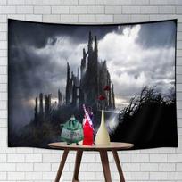 Dark Castle Fantasy Tapestry 75x100 juoda