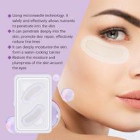 Collagen Microneedle Eye Patch Hyaluronic Acid Soluble Microneedle Eye Mask For Dark Eye Circle Moisturizing Under Eye <0.3Mm one size