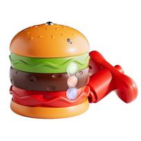 Children's Luminous Rotating Gyro Toy Hamburger Flash Music Gyro Boy Girl Educational Kindergarten Small Gift