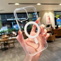 For Magsafe Wireless Charge Case For Samsung A56 A36 A55 A54 A35 A25 A15 A26 A06 S24 FE S25 Ultra S23 S22 Magnetic Clear Cover Galaxy S24 Ultra gryna