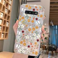 For Samsung Galaxy S9 Plus S9 S10 4G S10e S10 A10 A11 M11 A20 A30 M10A A20e A40 A21S Flowers Plants Clear Daisy Silicone Cover Samsung A10