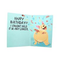 Farting Dog Greeting Card Creative Hand Drawn Bulldog Card Perfect For Birthdays Anniversaries And Celebrations 1