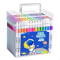 120Pcs Acrylic Paint Markers Pens for Child Adults Washable Drawing with Carry