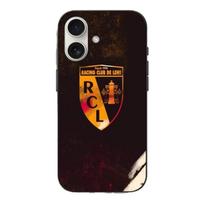 Coque Iphone 16 rcl lens orange fond noir