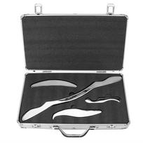 4pcs  set Professional Stainless Steel Gua Sha Scraping Massage Health Care Tools Kit with gray