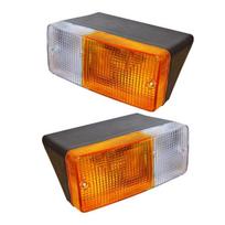 Šoninių posūkių žibintų komplektas su 12V lemputėmis – Suderinamas su Ford New Holland 8730 8830 9700 TL100 TL70 TL80 TS serijos ir David Brown gryna/gintaras