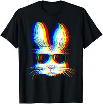 Bunny Trippy Vaporwave Easter Techno Rave EDM Music Party T-Shirt Unisex T-Shirt M