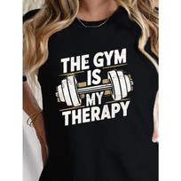 Women's Motivational Weightlifting Dumbbells Graphic Tee Crew Neck Short Sleeve Regular Fit Gym Casual Wear S juoda