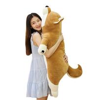 New Doll Down Cotton Dog Husky Party Dog Doll 55cm ruda