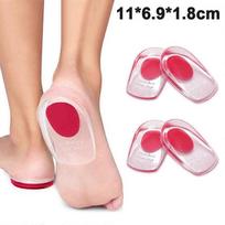Gel Heel Cups Plantar Fasciitis Inserts - Silicone Heel Cup Pads For Bone Spurs Pain Relief Protectors Of Your Sore Or Bruised-Large red plastic box