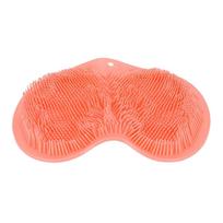 Scrubber Silicone Skid Resistance Shower Foot Massager Mat with Strong Suction Cups for Men Women