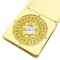 Flip Cover Compass Alloy Feng Shui Compass Collectible Geomancy Tool  Personal Carry 10cm