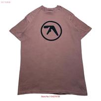 Vintage Aphex Twins T Shirt Brown L vintage Washed Unisex designer clothes Casual Stylish Soft homme Comfortable Breathable S įvairiaspalvis