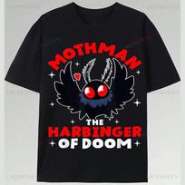 Mothman The Harbinger of Doom Cryptid Cryptozoology T-Shirt Funny Casual Harajuku Stay Weird Personality Men's Clothes S įvairiaspalvis