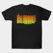 Men Black Print T-shirt The Stooges No-Cut Transfer Paper Print Cotton Tshirt S įvairiaspalvis