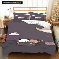 Kawaii Bubu ir Dudu 3D spausdinimo anime patalynės komplektas Antklodės užvalkalas Antklodė Lova Vienvietė Twin Pilna King Queen Dydžio Patalynės Komplektas Vaikams 135x200cm