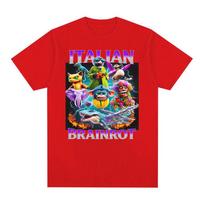 Brainrot Italian Trendy Graphic Tshirt Unisexs Clothing Summer Vintage T Shirt Hot Sale 100 Cotton Loose Oversized Cozy Tshirts S
