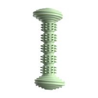 Popular new pet durable teeth cleaning barbell and grinding rod oral cleaning pet training supplies žalia